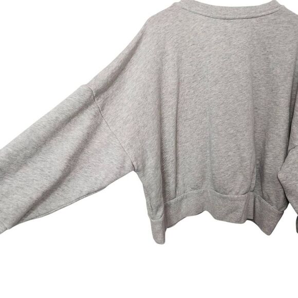 Old Navy graphite sweatshirt Be The Love Heather gray size XXLboxy crop - Picture 3 of 6